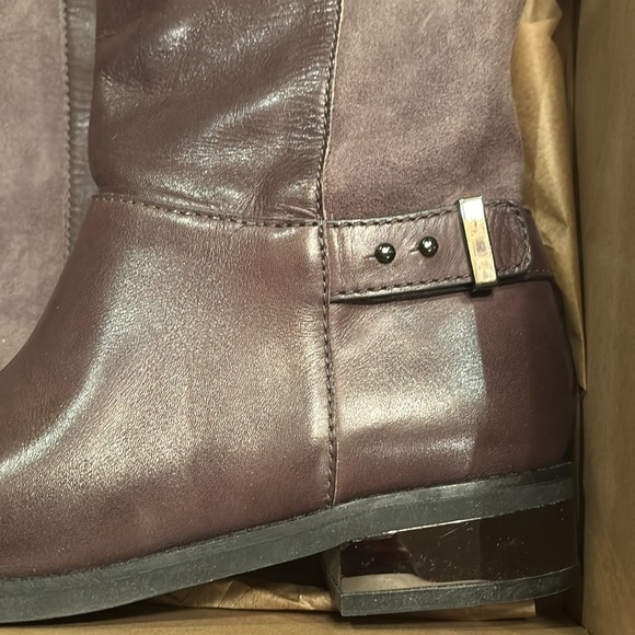 Cole Haan 7.5 Adler Tall Boots gray/brown - Picture 2 of 6